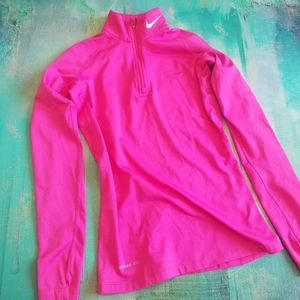 Pink half zipper nike  top size Xs